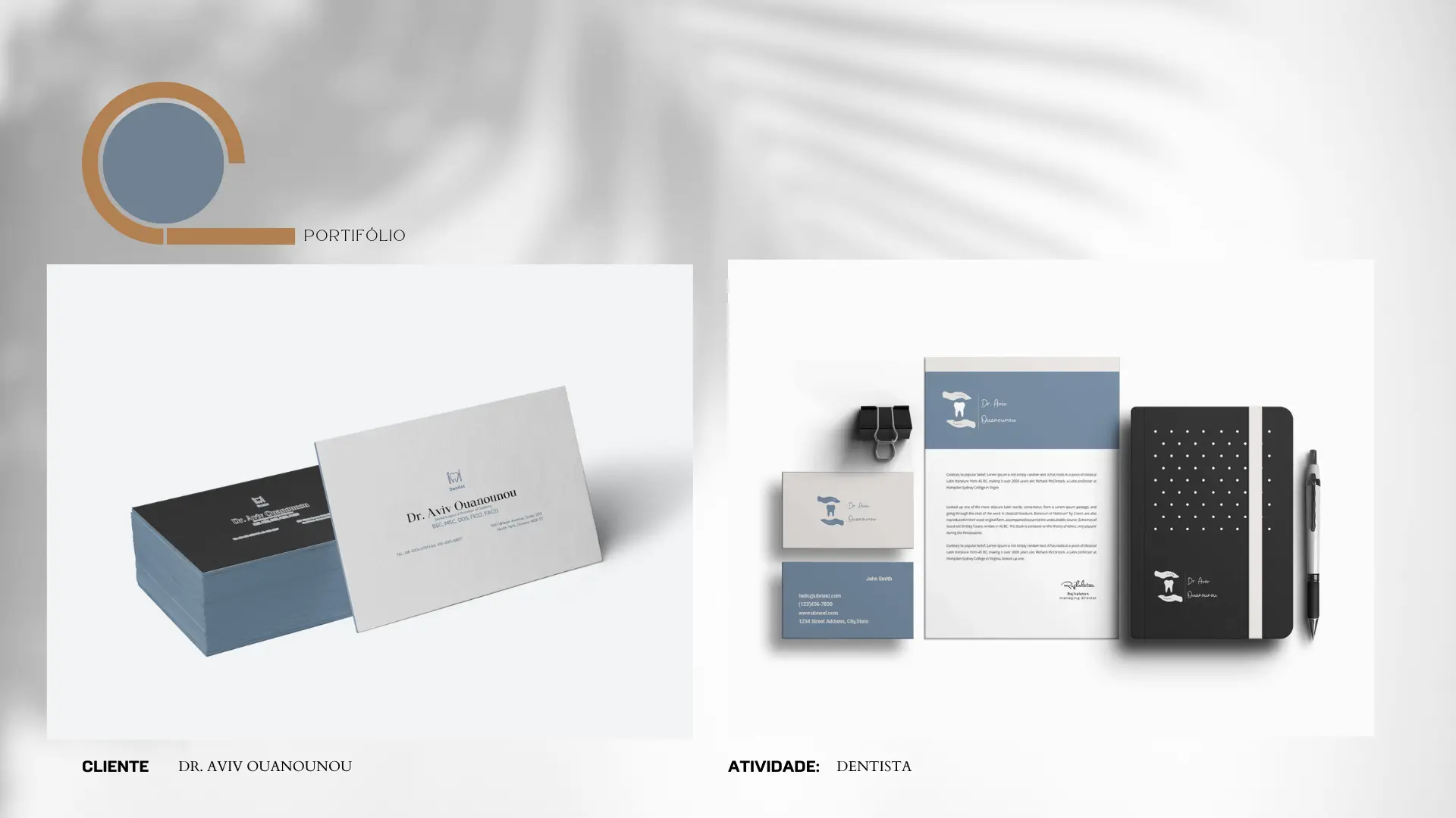 Projeto de identidade visual para Dr. Aviv Ouanounou